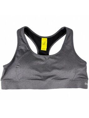 Nola Sports Bra Women's 2X Grey Racerback Removable Pads Plus Size Activewear